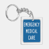 Emergency Medical Care Road Sign キーホルダー (正面左)