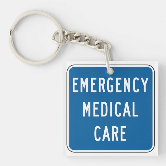 Emergency Medical Care Road Sign キーホルダー (正面)
