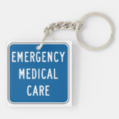 Emergency Medical Care Road Sign キーホルダー (裏面)