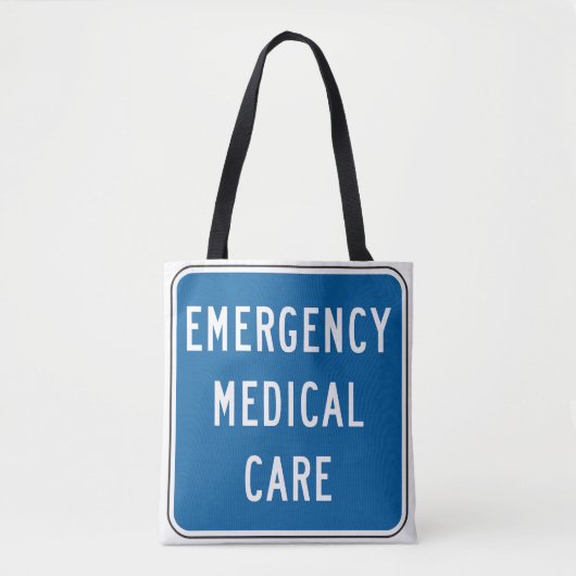 Emergency Medical Care Road Sign トートバッグ (正面)