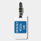 Emergency Medical Care Road Sign ラゲッジタグ (正面縦)