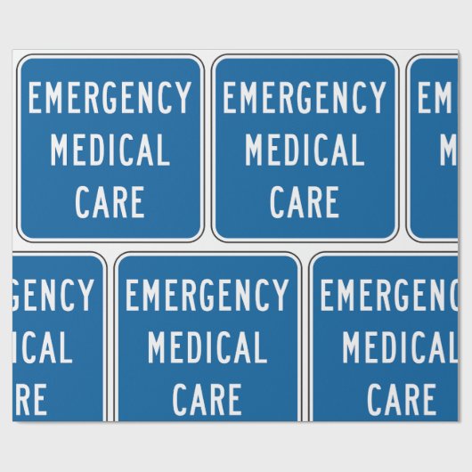 Emergency Medical Care Road Sign ラッピングペーパー (フラット)