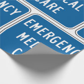 Emergency Medical Care Road Sign ラッピングペーパー (角)