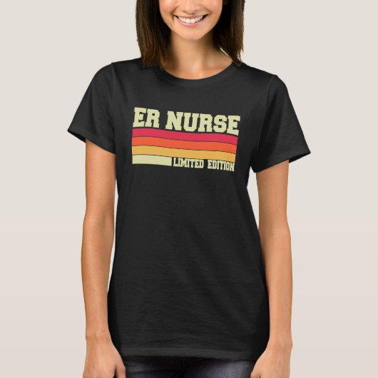 Emergency Nurse  Job Design ER Nurse Nursing Schoo Tシャツ (正面)