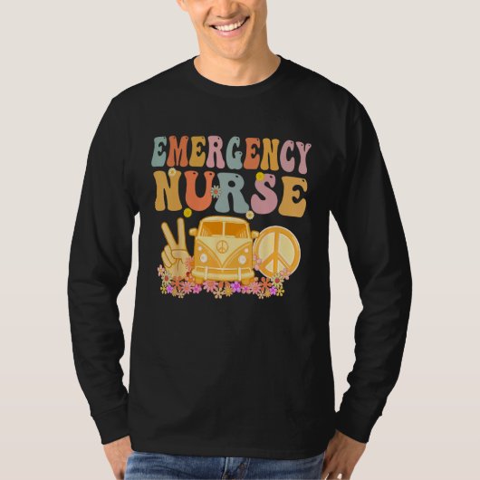 Emergency Nurse Week Groovy Appreciation Day For W Tシャツ (正面)
