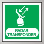 Emergency Radar Transponder Safety Sign ポスター (正面)