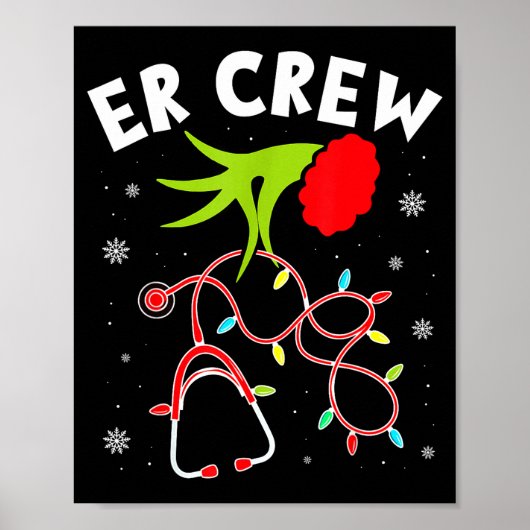 Emergency Room Christmas Er Crew Nurse Xmas Holida ポスター (正面)