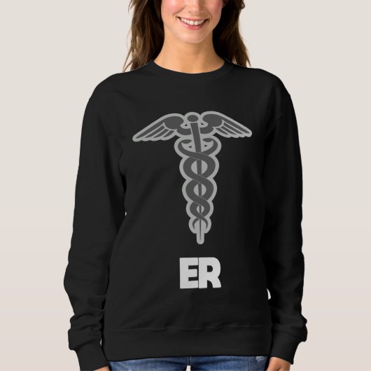 Emergency Room Nurse Caduceus Symbol スウェットシャツ (正面)