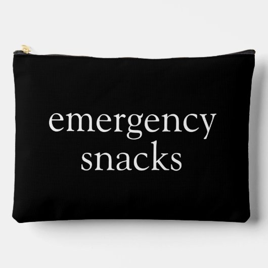 Emergency Snacks Black & White Pouch アクセサリーポーチ (正面)
