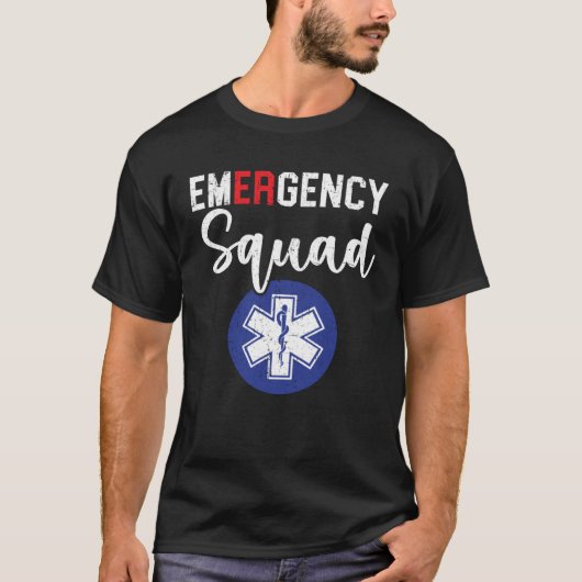 Emergency Squad Healthcare Worker EMT Paramedic Tシャツ (正面)