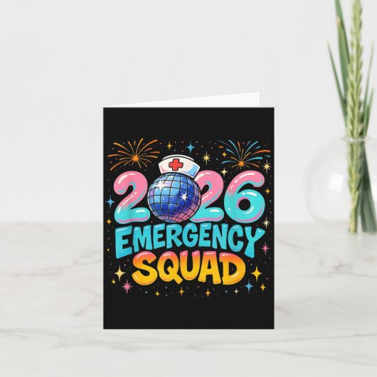 Emergency Squad New Year 2026 Medical Crew Nurse E カード (正面)