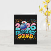 Emergency Squad New Year 2026 Medical Crew Nurse E カード (黄色い花)
