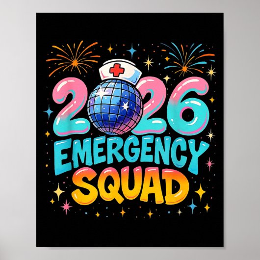 Emergency Squad New Year 2026 Medical Crew Nurse E ポスター (正面)
