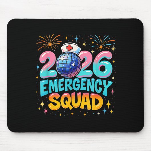Emergency Squad New Year 2026 Medical Crew Nurse E マウスパッド (正面)