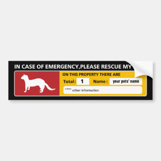 Emergency Sticker (ferret) バンパーステッカー
