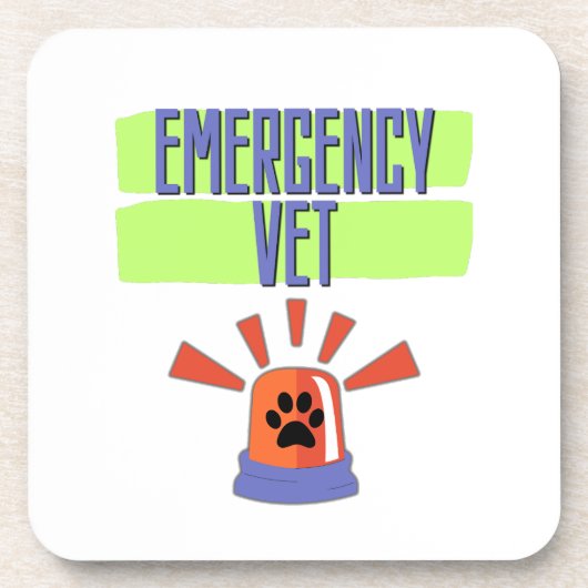 Emergency Vet – Veterinary Emergency Design コースター (正面)