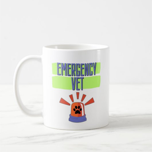 Emergency Vet – Veterinary Emergency Design コーヒーマグカップ (左)