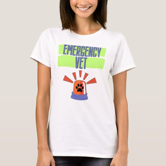 Emergency Vet – Veterinary Emergency Design Tシャツ (正面)
