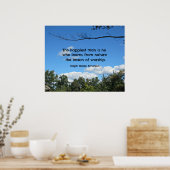 Emersonによる自然に関する引用文。 ポスター (キッチン)