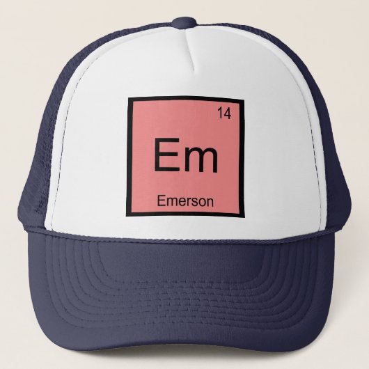 Emerson名化学元素周期表 キャップ (正面)