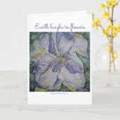 Emerson引用文フローラ水彩アートグリーティングカード カード (黄色い花)