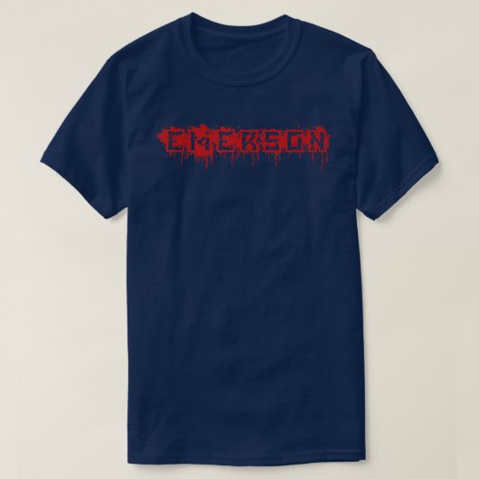 Emerson – ファーストネームのハロウィーンの衣装をパーソナライズ tシャツ (デザイン正面)