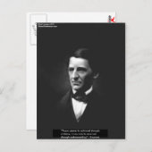 Emerson "理解"平和引用文ギフト&カード ポストカード (正面/裏面)