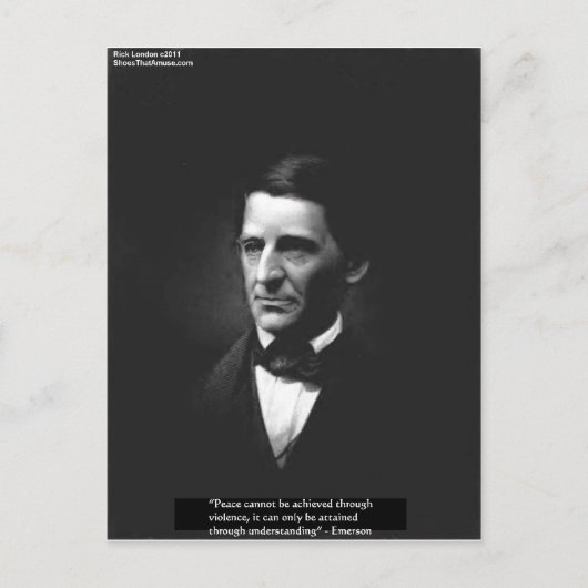 Emerson "理解"平和引用文ギフト&カード ポストカード (正面)
