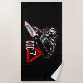 Emerson Knives CQC-7プレデターホワイトゴルフタオル ビーチタオル (正面)