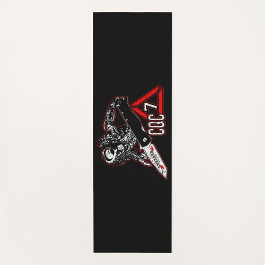 Emerson Knives CQC-7プレデターホワイトゴルフタオル ヨガマット (正面)