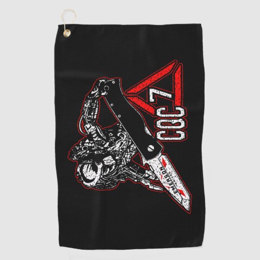 Emerson Knives CQC-7 Predetor White ゴルフタオル (正面)