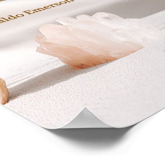 Emerson Mindset Quote Poster with Crystals  ポスター (角)