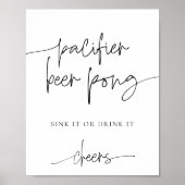 EMERYおしゃぶりビアポン赤ちゃんシャワーゲーム ポスター (正面)