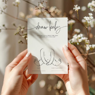 EMERY お洒落 Draw the Baby Shower Game Card アドバイスカード