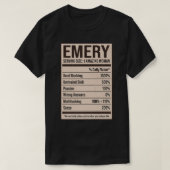 Emery Nutrition Facts Name Nickname Alias Title Fo Tシャツ (デザイン正面)