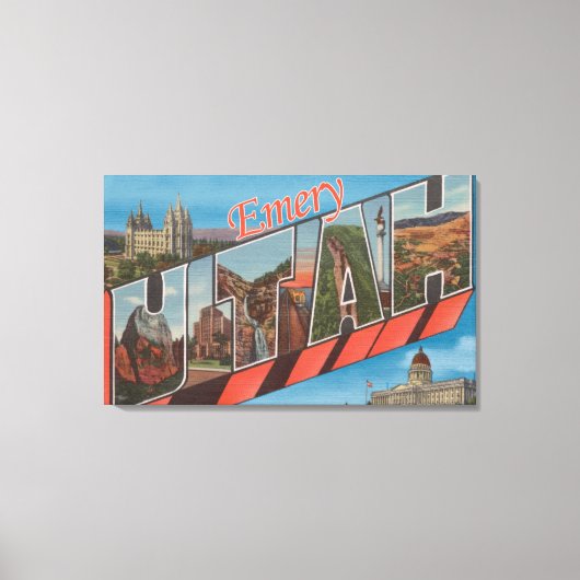 Emery, UtahLarge Letter ScenesEmery, UT キャンバスプリント (正面)