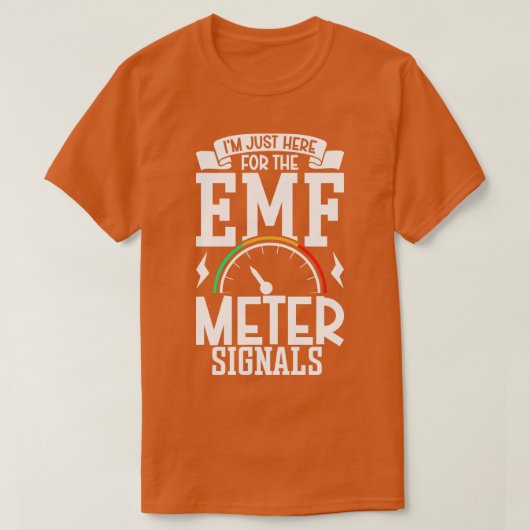 EMFメータ信号プロフェッショナル幽霊狩り Tシャツ (デザイン正面)