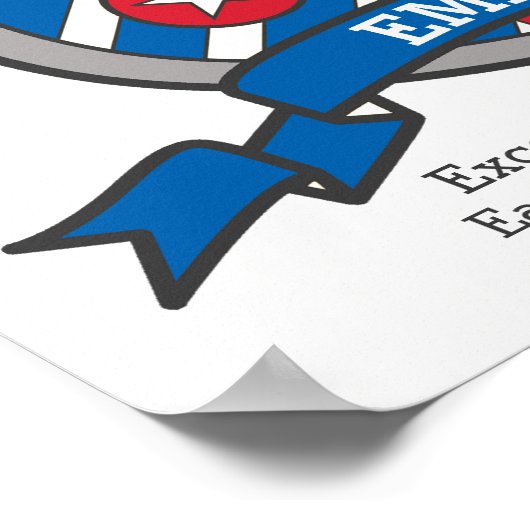 Emil name meaning heraldry bird knights poster ポスター (角)