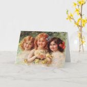 Emile Vernon'sのグリーティングカー絵画ド カード (黄色い花)