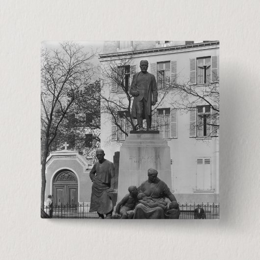 Emile Zolaへの記念碑 缶バッジ (正面)