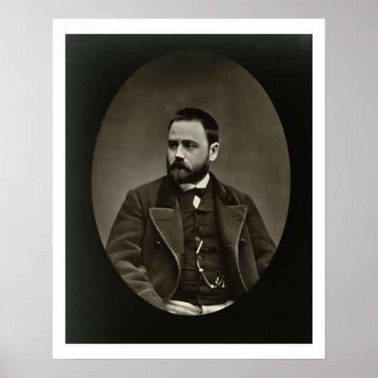 Emile Zola (1840-1902) 'Galerie Contemporaineから ポスター (正面)