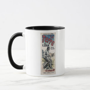 Emile Zola 1889年著ポスター広告「La Terre」 マグカップ