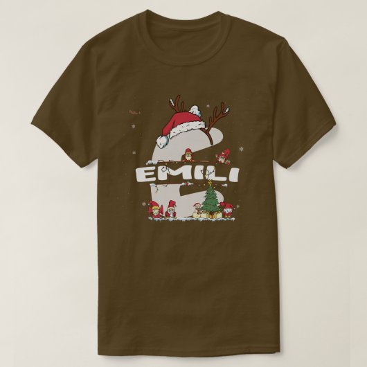 Emili Christmasw Emili Name for funny Xmas  Tシャツ (デザイン正面)