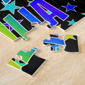 "EMILIA"名、おもしろい"ハッピーバースデー" ジグソーパズル (側面)