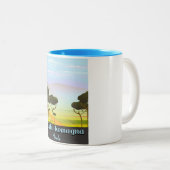 Emilia-Romagnaイタリア旅行ポスター ツートーンマグカップ (正面右)