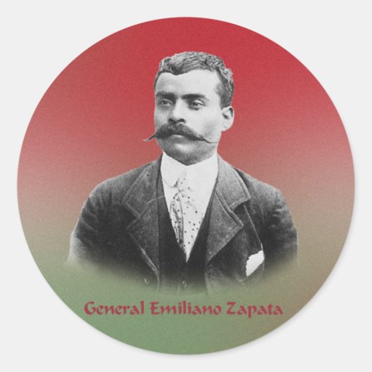Emiliano Zapataのステッカー ラウンドシール (正面)