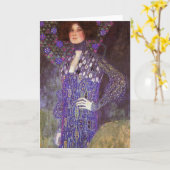 Emilie Floege by: Gustav Klimt カード (黄色い花)