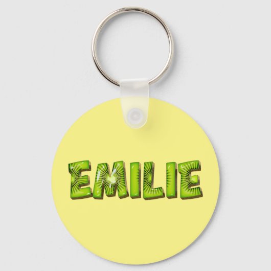 Emilie Name Kiwi Design Schlüsselanhänger キーホルダー (正面)
