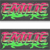 Emilie Vorname Name Graffiti Aufkleber Sticker シール (正面)