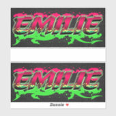 Emilie Vorname Name Graffiti Aufkleber Sticker シール (シート)